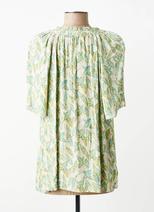 Top imprimeu fantezie mâneci scurte verde YEST femme