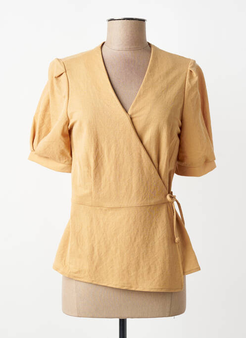 Top mâneci scurte mâneci scurte galben DIVILUNE femme