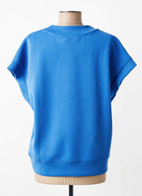 Top elasticitate mâneci scurte albastru YEST femme