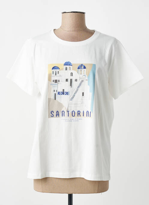 Tricou imprimeu fantezie mâneci scurte alb ESQUALO femme