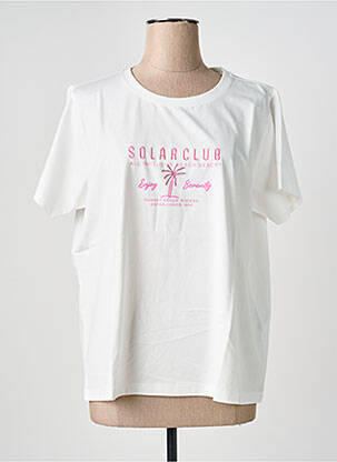 Tricou croială dreaptă mâneci scurte alb ESQUALO femeie