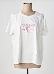 Tricou croială dreaptă mâneci scurte alb ESQUALO femme