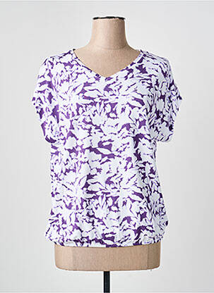 Top imprimeu fantezie mâneci scurte violet YEST femme