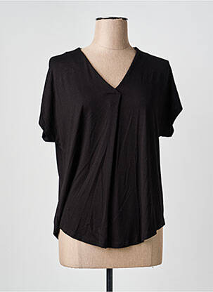 Top mâneci scurte mâneci scurte negru GEVANA femme