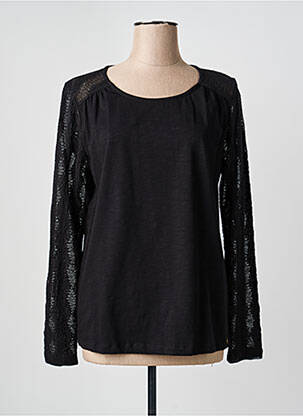 Top croială cambrată mâneci lungi negru YEST femme