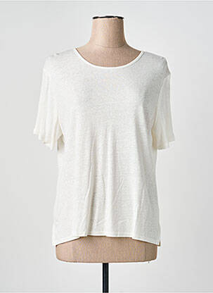 Top mâneci scurte mâneci scurte alb GEVANA femme