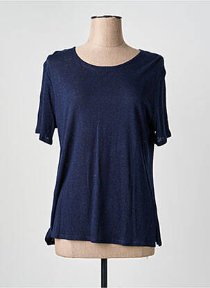 Top mâneci scurte mâneci scurte albastru GEVANA femme