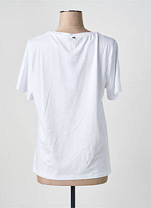 Tricou croială dreaptă mâneci scurte alb YEST femeie