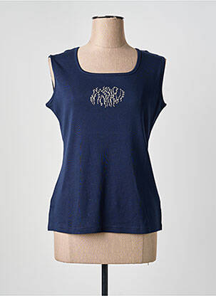 Top croială cambrată fără mâneci albastru GEVANA femme