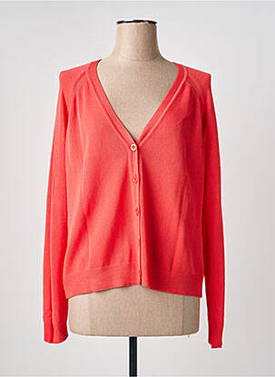 Vestă cu mâneci lungi strânsă pe partea de jos portocaliu YEST femme