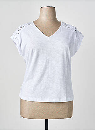 Top mâneci scurte mâneci scurte alb YEST femme