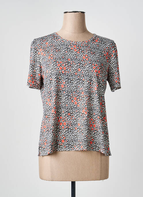 Top imprimeu fantezie mâneci scurte negru GEVANA femme