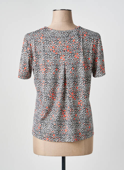 Top imprimeu fantezie mâneci scurte negru GEVANA femme