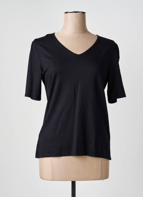 Top mâneci scurte mâneci scurte negru GEVANA femme