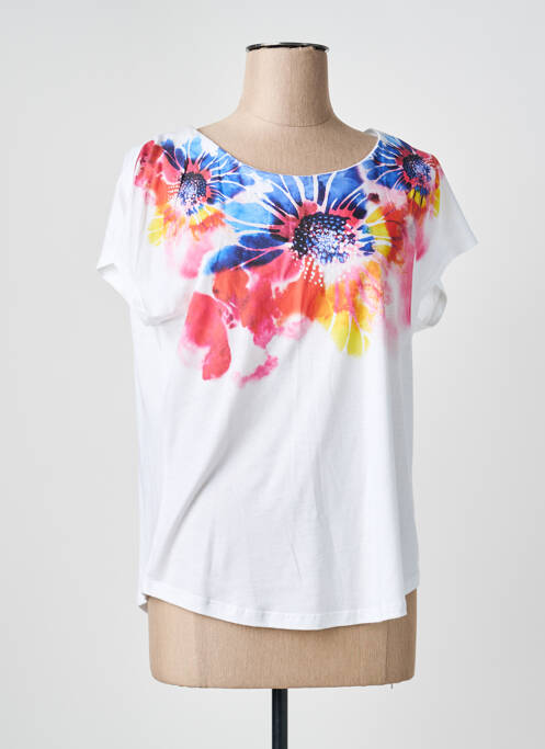 Top imprimeu fantezie mâneci scurte alb LE PETIT BAIGNEUR femme