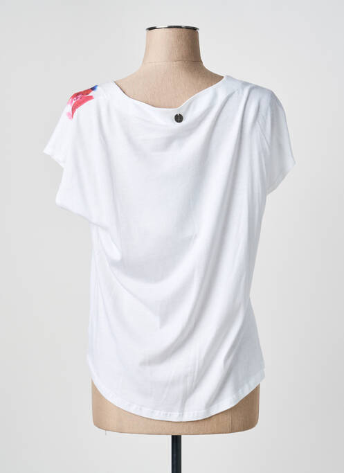 Top imprimeu fantezie mâneci scurte alb LE PETIT BAIGNEUR femme