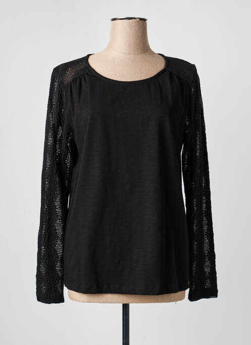 Top croială cambrată mâneci lungi negru YEST femme