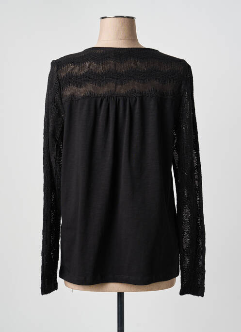 Top croială cambrată mâneci lungi negru YEST femme