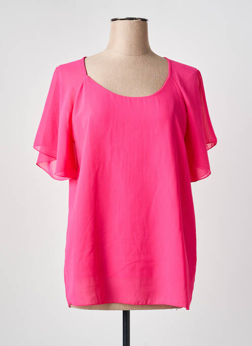 Top mâneci scurte mâneci scurte roz QUATTRO femme