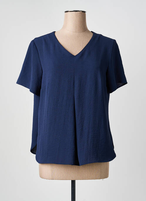 Top mâneci scurte mâneci scurte albastru GEVANA femme