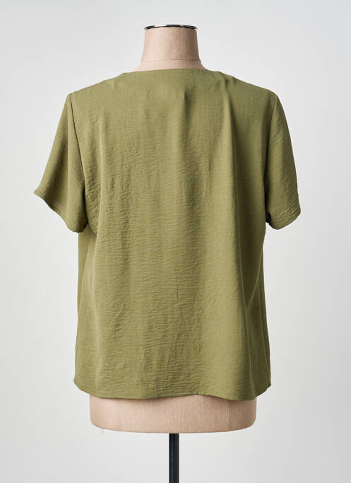 Cămașă mâneci scurte mâneci scurte verde GEVANA femme