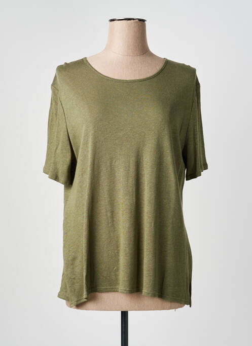 Top mâneci scurte mâneci scurte verde GEVANA femme