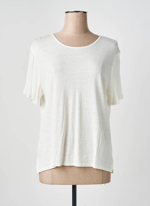 Top mâneci scurte mâneci scurte alb GEVANA femme