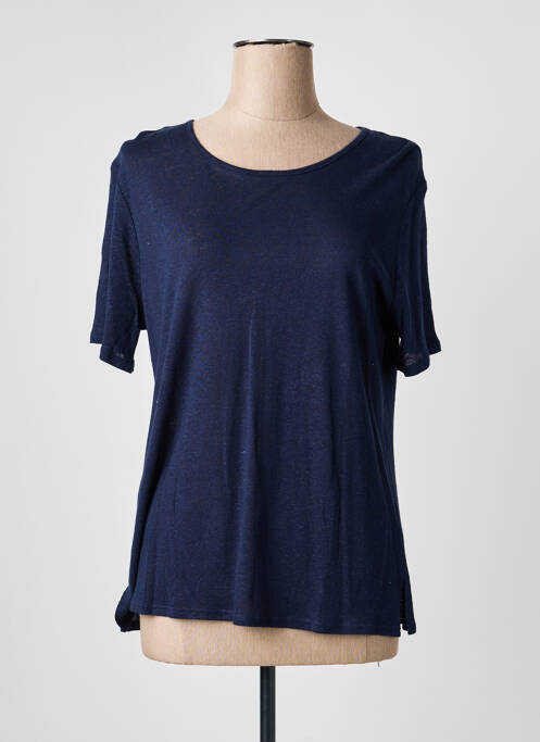 Top mâneci scurte mâneci scurte albastru GEVANA femme