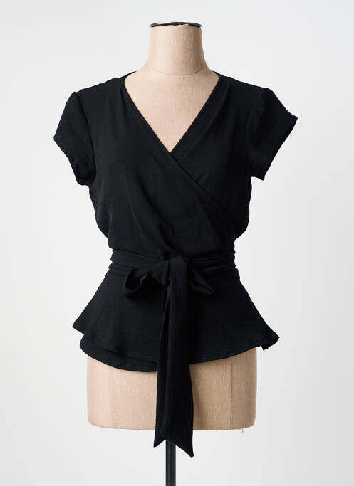 Top mâneci scurte mâneci scurte negru GEVANA femme