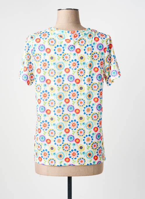 Top imprimeu fantezie mâneci scurte alb GEVANA femme