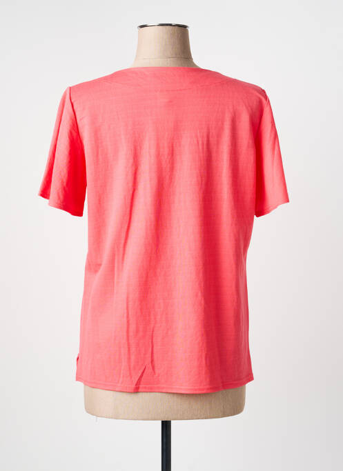 Tricou croială dreaptă mâneci scurte roz GEVANA femme