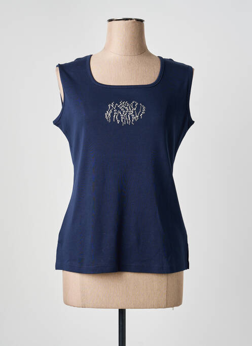 Top croială cambrată fără mâneci albastru GEVANA femme