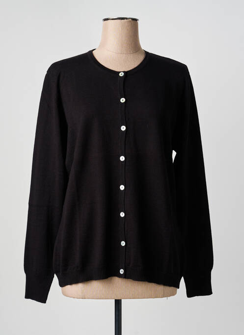 Vestă cu mâneci lungi strânsă pe partea de jos negru FINETTE femme