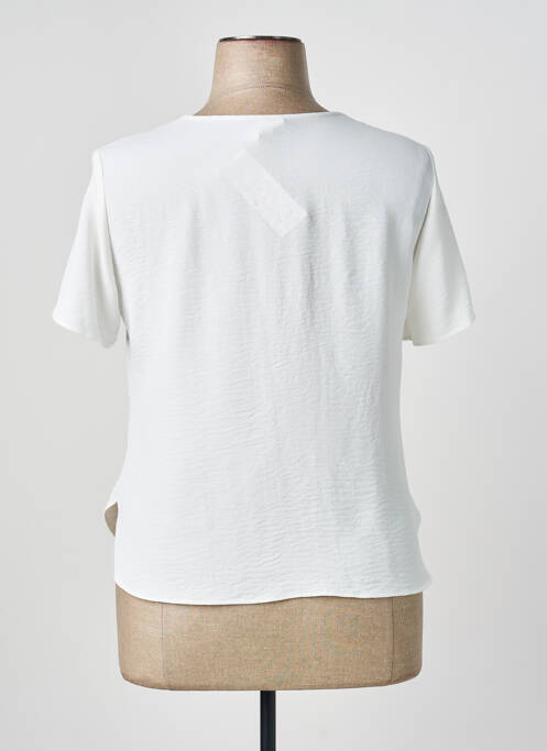 Top mâneci scurte mâneci scurte alb GEVANA femme