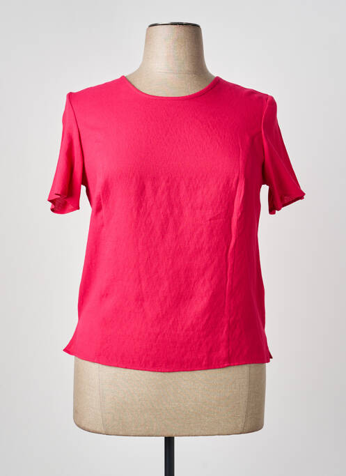 Top mâneci scurte mâneci scurte roz GEVANA femme