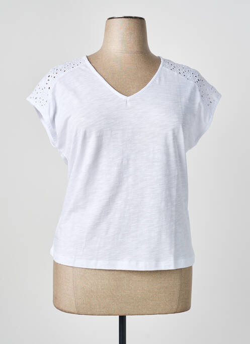 Top mâneci scurte mâneci scurte alb YEST femme