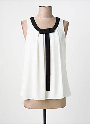 Top croială fluidă fără mâneci bej GEVANA femme