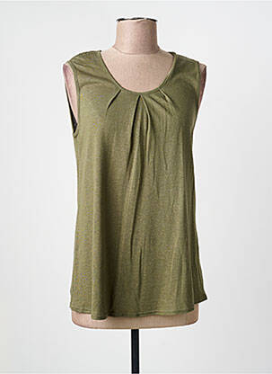 Top elasticitate fără mâneci verde GEVANA femme