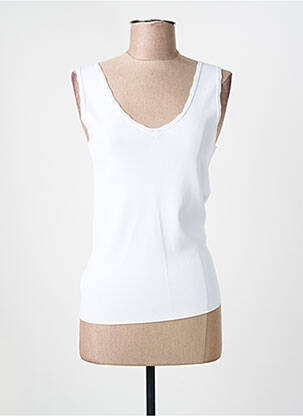 Top țesătură jersey fără mâneci alb YEST femme