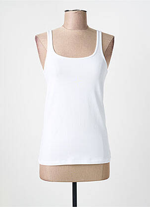 Top țesătură jersey bretele subțiri alb YEST femme