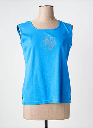 Maiou elasticitate fără mâneci albastru GEVANA femme