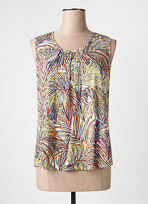 Top țesătură jersey fără mâneci galben GEVANA femme