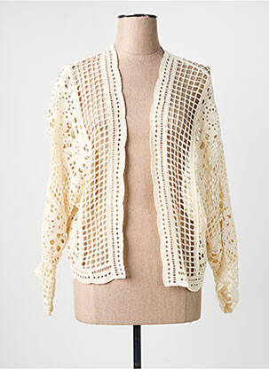 Vestă cu mâneci lungi croială cambrată bej YEST femme