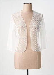 Vestă cu mâneci lungi mâneci 3/4 alb GEVANA femme