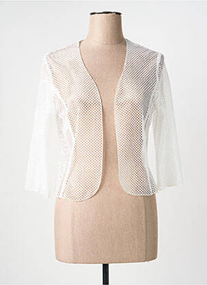 Vestă cu mâneci lungi mâneci 3/4 alb GEVANA femme