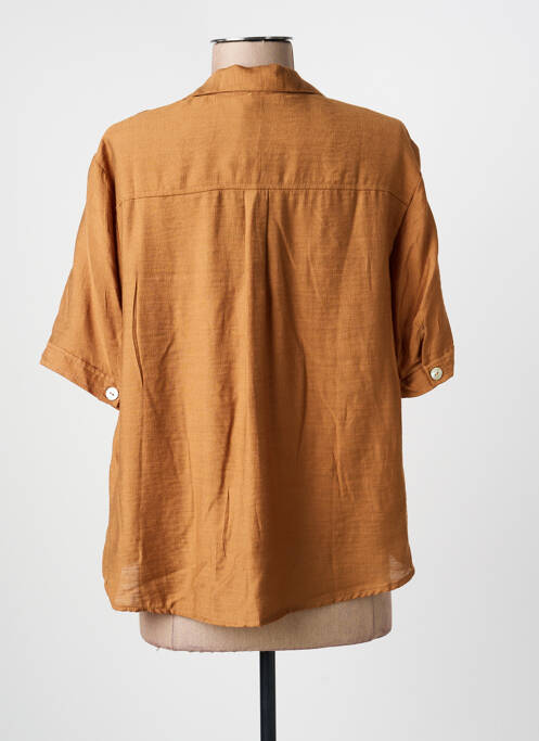 Cămașă mâneci scurte mâneci scurte maro YEST femme