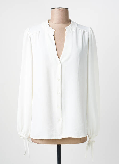 Cămașă țesătură crep mâneci lungi alb DIVILUNE femme