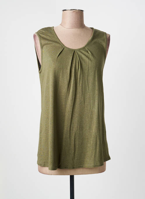 Top elasticitate fără mâneci verde GEVANA femme