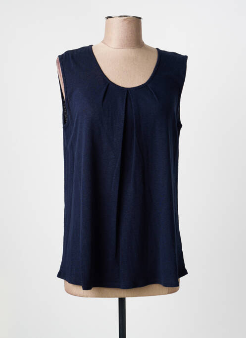 Top elasticitate fără mâneci albastru GEVANA femme