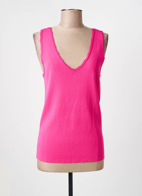 Top elasticitate fără mâneci roz YEST femme
